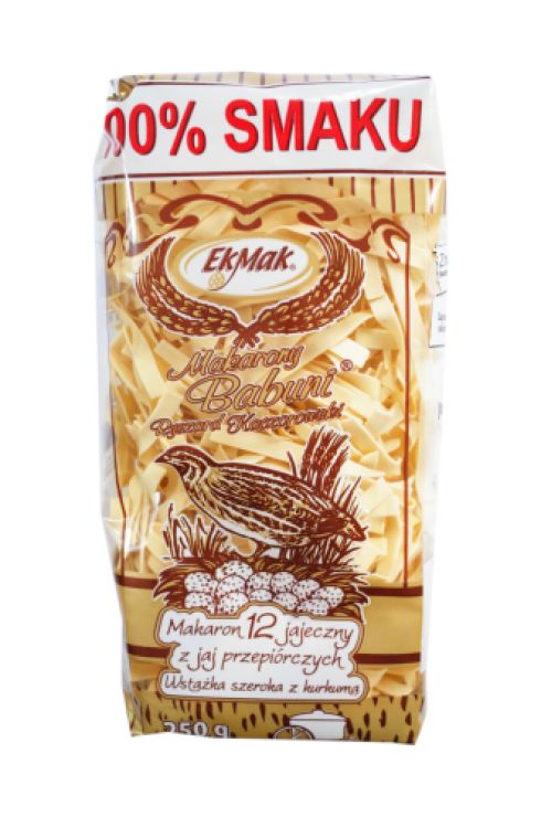 Makaron 12 jajeczny z jaj przepiórczych wstążka 250g