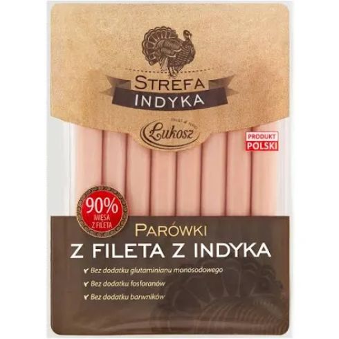 Parówki z fileta z indyka 180g. Strefa Indyka