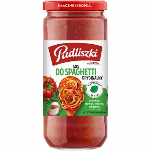 Pudliszki Sos do spaghetti oryginalny 480g