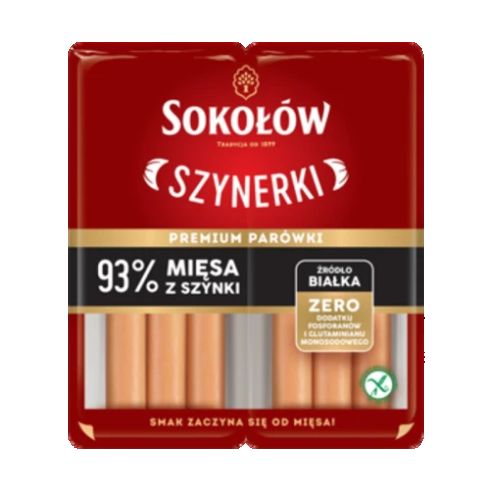 Szynerki parówki z szynki duopack 2x90g Sokołów