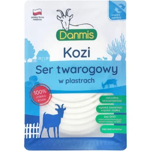 Kozi ser twarogowy termizowany w plastrach 100g Danmis