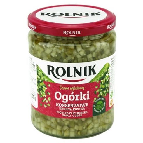 Ogórki konserwowe drobna kostka 500g Rolnik